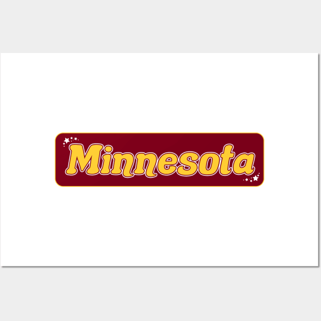 Minnesota Gophers Maroon Stars Wall Art by sydneyurban